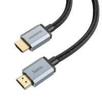 HDMI кабель Hoco US03 2.0 з нейлоновою опліткою та позолоченими конекторами 4K 2m чорний