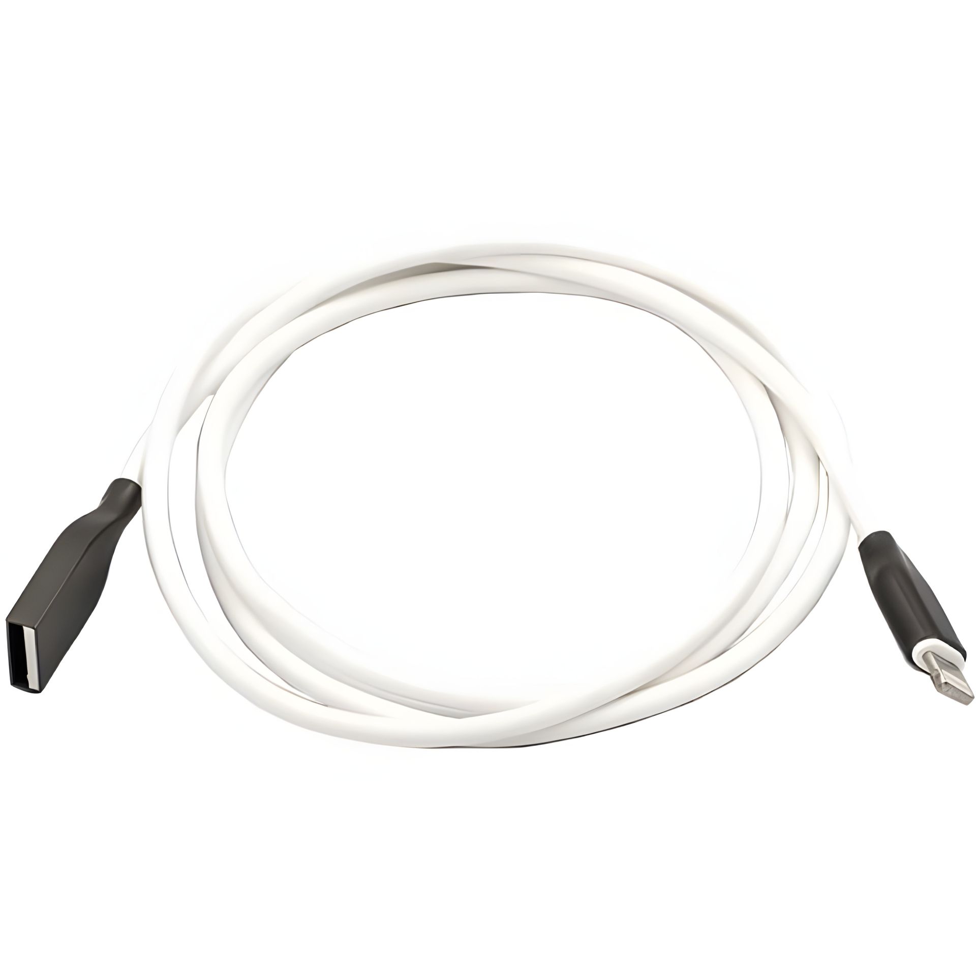 Кабель PowerPlant USB - Lightning, 1м, силіконовий, білий Кабель PowerPlant USB - Lightning, 1м, силіконовий, білий