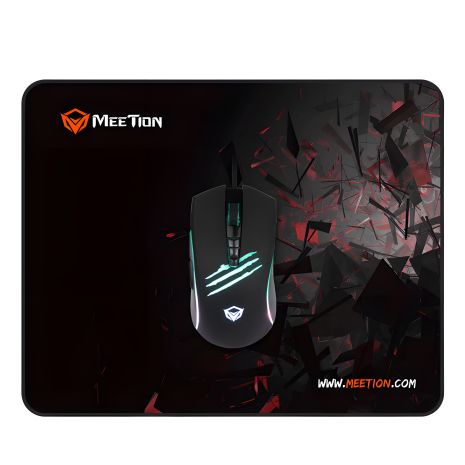 Игровой набор MEETION MT-CO11 2в1: мышь/коврик, черный