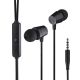 Вакуумні навушники дротові USAMS EP-42 US-SJ475 3.5mm In-ear Earphone 1.2m black Вакуумні навушники дротові USAMS EP-42 US-SJ475 3.5mm In-ear Earphone 1.2m black