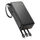 HOCO J146B 30000mAh Night Tide Power Bank with Four Cables |1USB/1Type-C, 2A| black