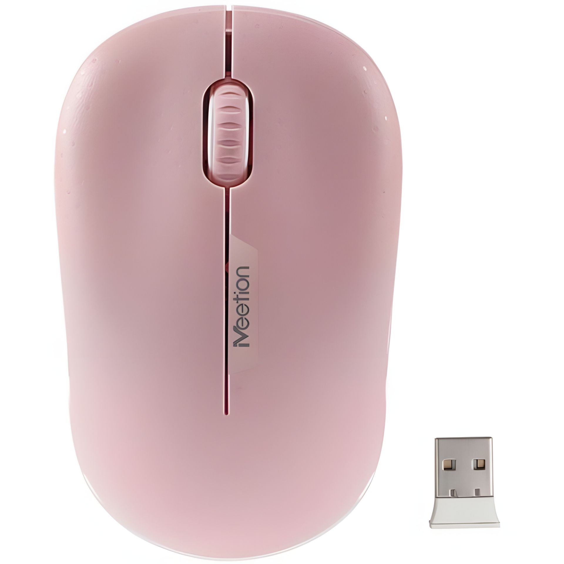 Бездротова миша MeeTion MT-R545, 2.4G, 1600DPI, живлення 1xAA, рожевий колір Бездротова миша MeeTion MT-R545, 2.4G, 1600DPI, живлення 1xAA, рожевий колір