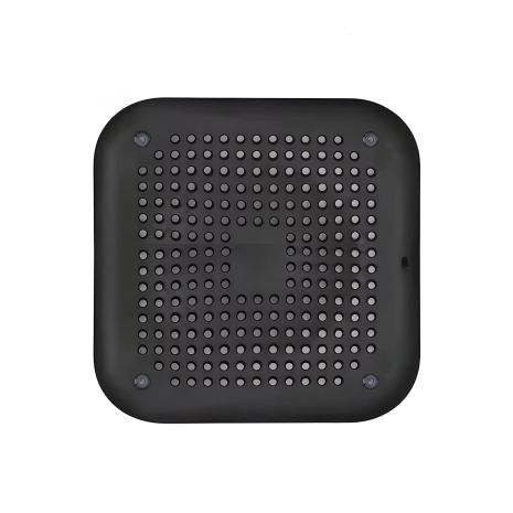 Силіконова решітка-накладка для зливу ванни, затримка волосся та сміття, 145x145мм, чорна