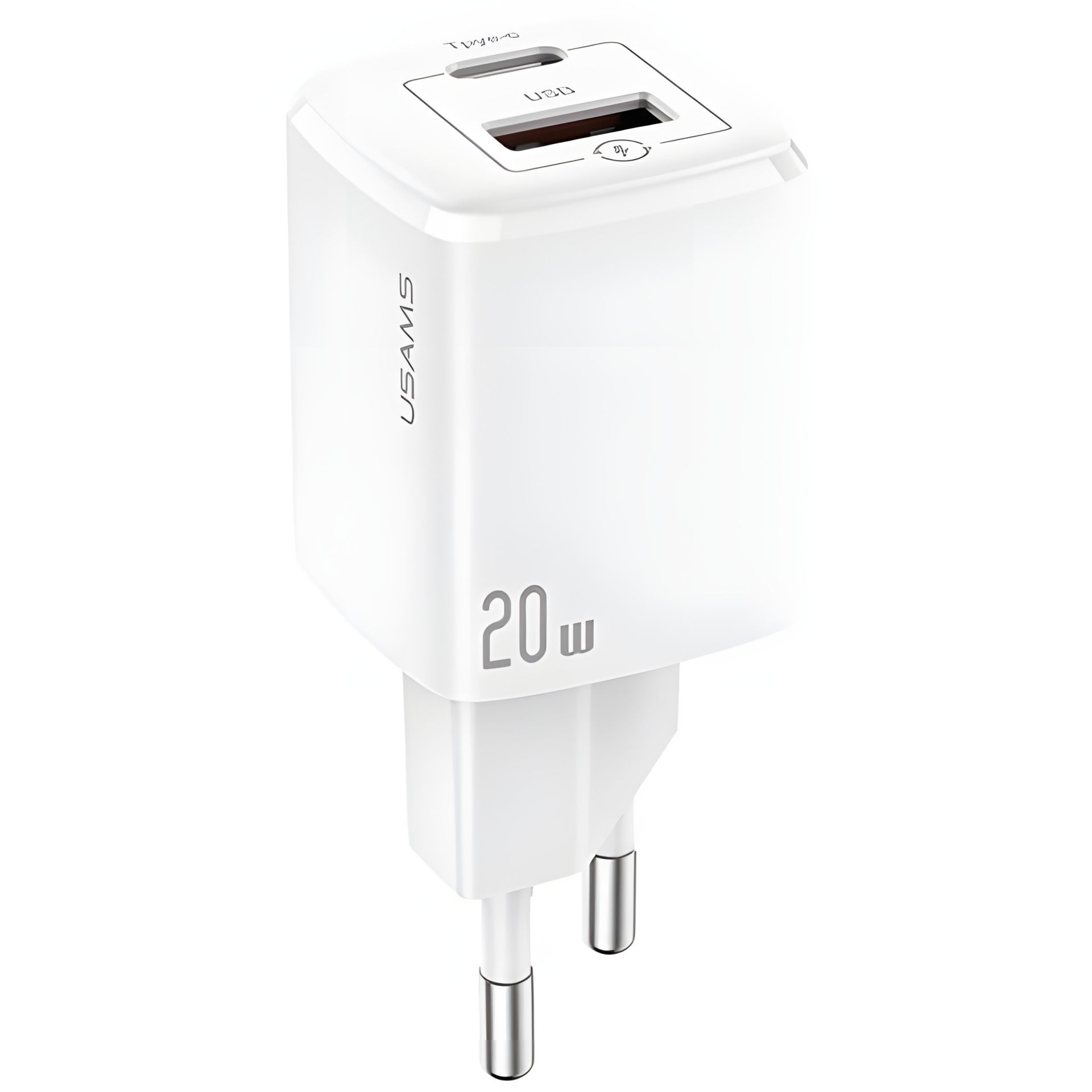 Сетевой адаптер USAMS T37 Super Si быстрое зарядное устройство US-CC128 |1USB/1Type-C, 20W, PD3.0/QC| белый Сетевой адаптер USAMS T37 Super Si быстрое зарядное устройство US-CC128 |1USB/1Type-C, 20W, PD3.0/QC| белый