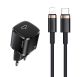 Сетевой адаптер USAMS T36 + Type-C кабель на Lightning XFK Super Cube Series CC124 |1Type-C, 20W, PD| черный Сетевой адаптер USAMS T36 + Type-C кабель на Lightning XFK Super Cube Series CC124 |1Type-C, 20W, PD| черный