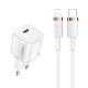 20W мережевий адаптер USAMS T36 Type-C to Lightning cable, Super Cube Series CC124 20W мережевий адаптер USAMS T36 Type-C to Lightning cable, Super Cube Series CC124