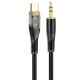 HOCO UPA25 3.5mm to Type-C Transparent Discovery Edition Digital Audio Conversion Cable |1M| black HOCO UPA25 3.5mm to Type-C Transparent Discovery Edition Digital Audio Conversion Cable |1M| black