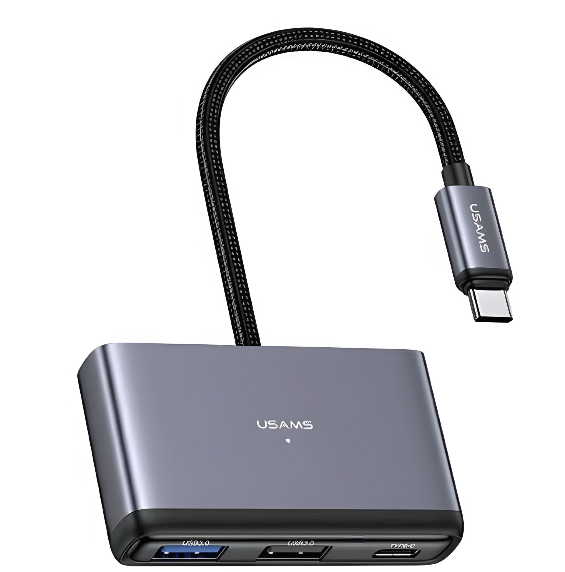 Usams US-SJ627 4in1 Multifunctional Type-C Hub Type-C*1 + USB3.0*1 + USB 2.0*2 Dark Grey Usams US-SJ627 4in1 Multifunctional Type-C Hub Type-C*1 + USB3.0*1 + USB 2.0*2 Dark Grey