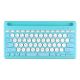 Голубая беспроводная клавиатура JEQANG JB-333 dual-mode charging Голубая беспроводная клавиатура JEQANG JB-333 dual-mode charging