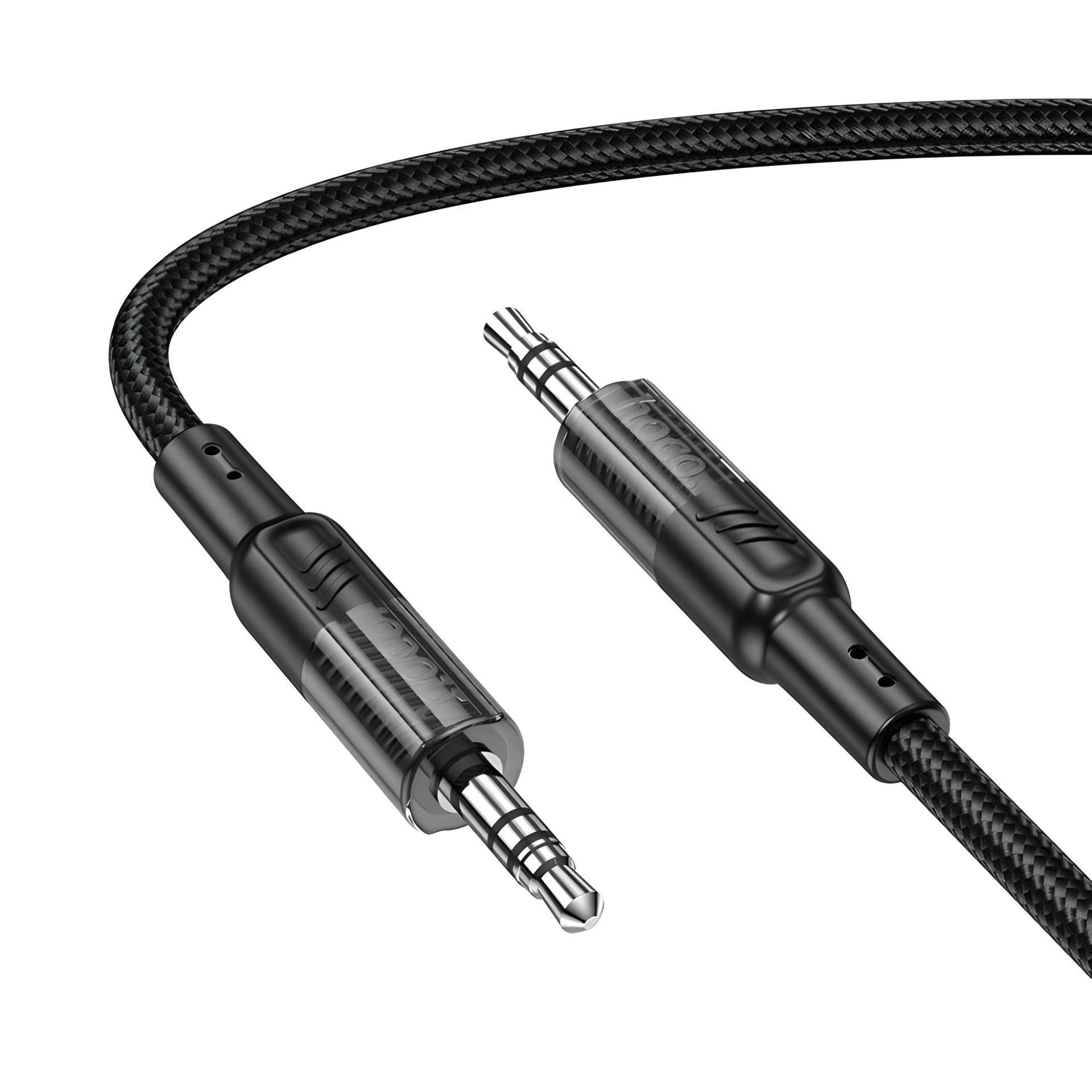 HOCO UPA27 Spirit Transparent AUX Audio Cable |1.2M| black HOCO UPA27 Spirit Transparent AUX Audio Cable |1.2M| black