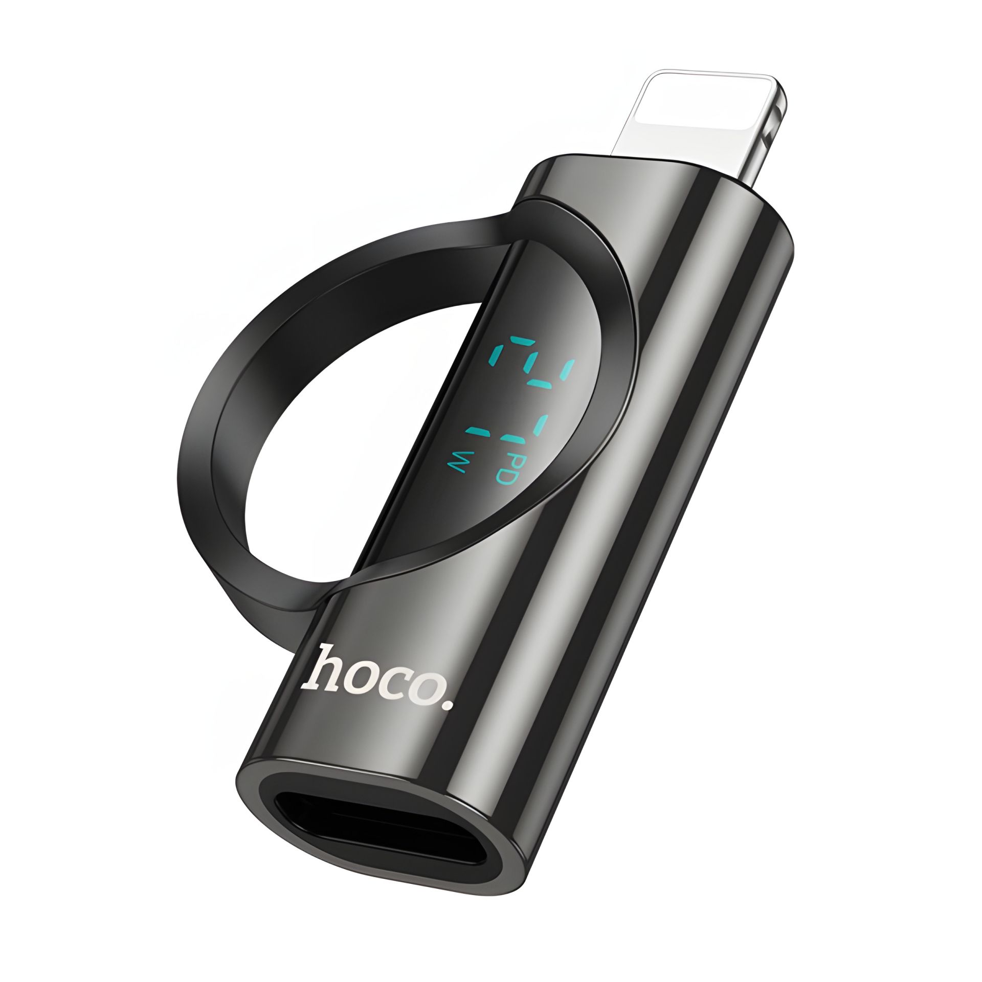 Адаптер HOCO UA32B iP male to C female дисплейный адаптер, черный Адаптер HOCO UA32B iP male to C female дисплейный адаптер, черный