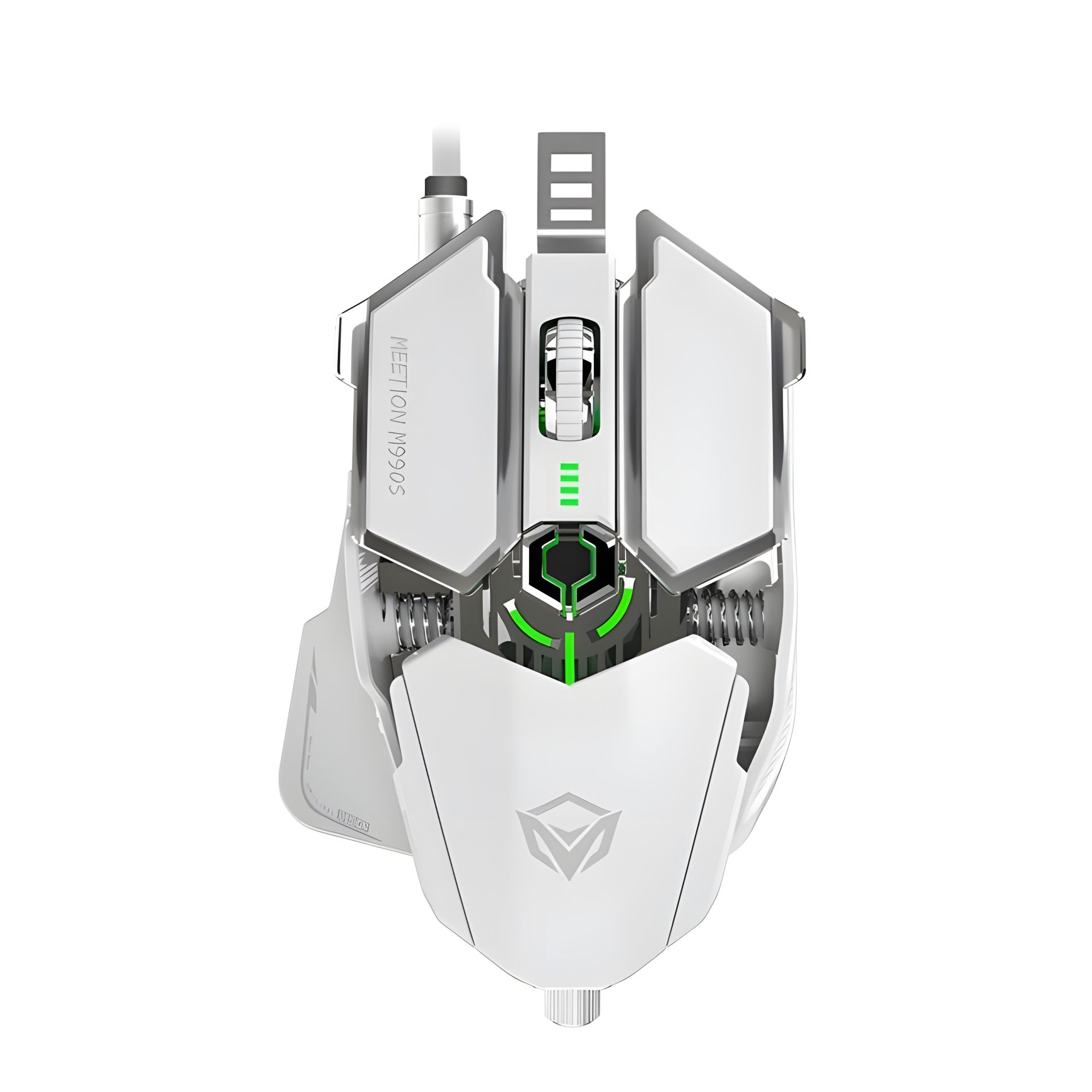 Ігрова дротова миша MEETION Backlit RGB Gaming Mechanical Mouse MT-M990S, 1200-7200DPI, USB, 1.8m, white Ігрова дротова миша MEETION Backlit RGB Gaming Mechanical Mouse MT-M990S, 1200-7200DPI, USB, 1.8m, white
