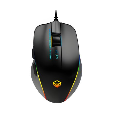 Ігрова дротова миша MEETION RGB Gaming Circulation Backlit Mouse GM23_2023, 7 Keys, 12800DPI, USB, 1.8m, black Ігрова дротова миша MEETION RGB Gaming Circulation Backlit Mouse GM23_2023, 7 Keys, 12800DPI, USB, 1.8m, black
