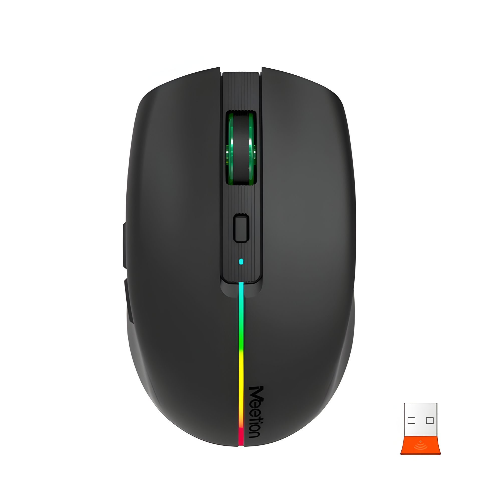 Бездротова миша MEETION 2.4G+Bluetooth Dual Mode gaming mouse BTM002, 1000-1200-1600dpi, 6keys, Type-C Charging, RGB, black Бездротова миша MEETION 2.4G+Bluetooth Dual Mode gaming mouse BTM002, 1000-1200-1600dpi, 6keys, Type-C Charging, RGB, black