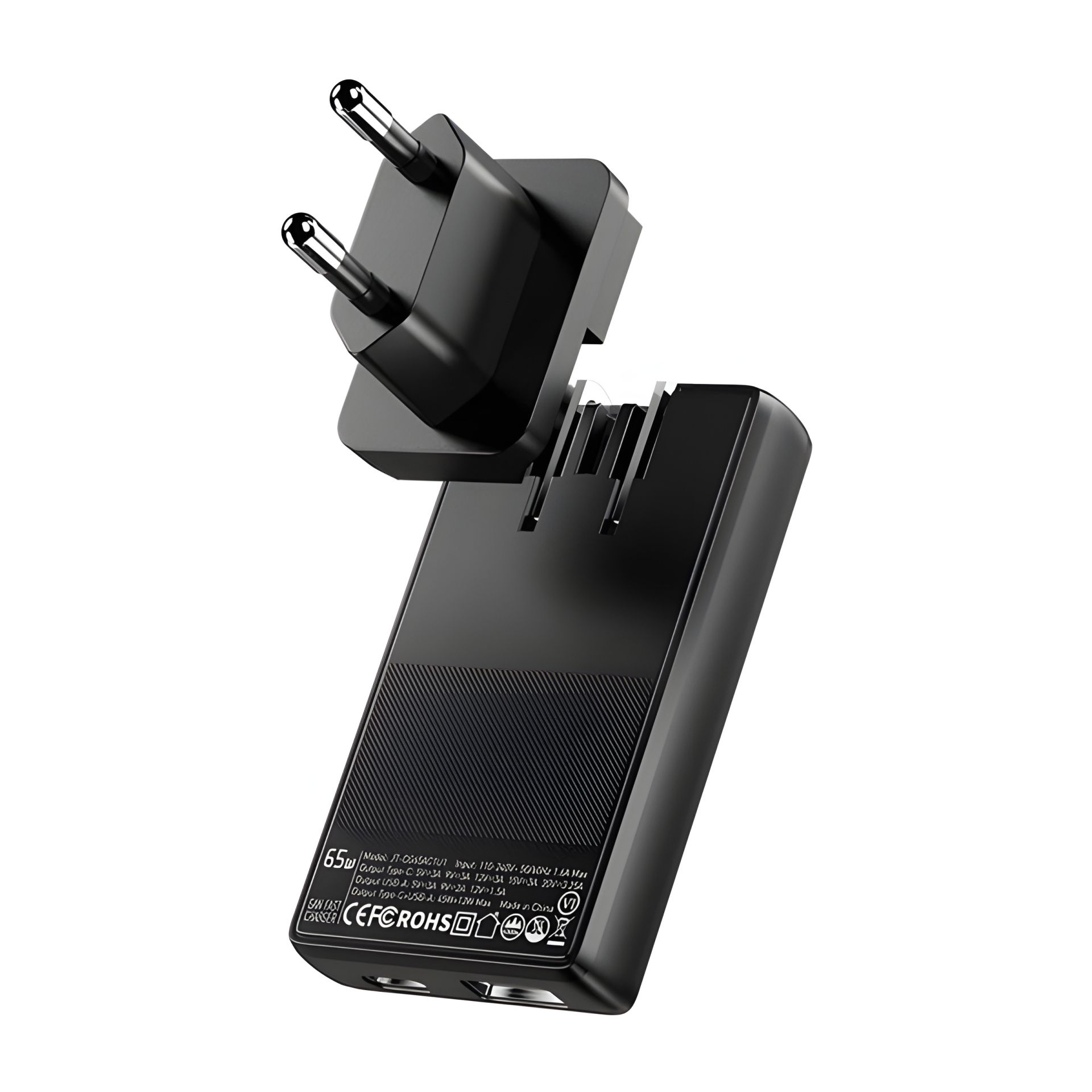 Зарядное устройство ESSAGER Super Тонкий GaN 65W 1C1A черный Зарядное устройство ESSAGER Super Тонкий GaN 65W 1C1A черный