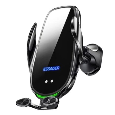 Автоутримувач для телефону ESSAGER EZJWX-LG01-Z, 15W, black Автоутримувач для телефону ESSAGER EZJWX-LG01-Z, 15W, black