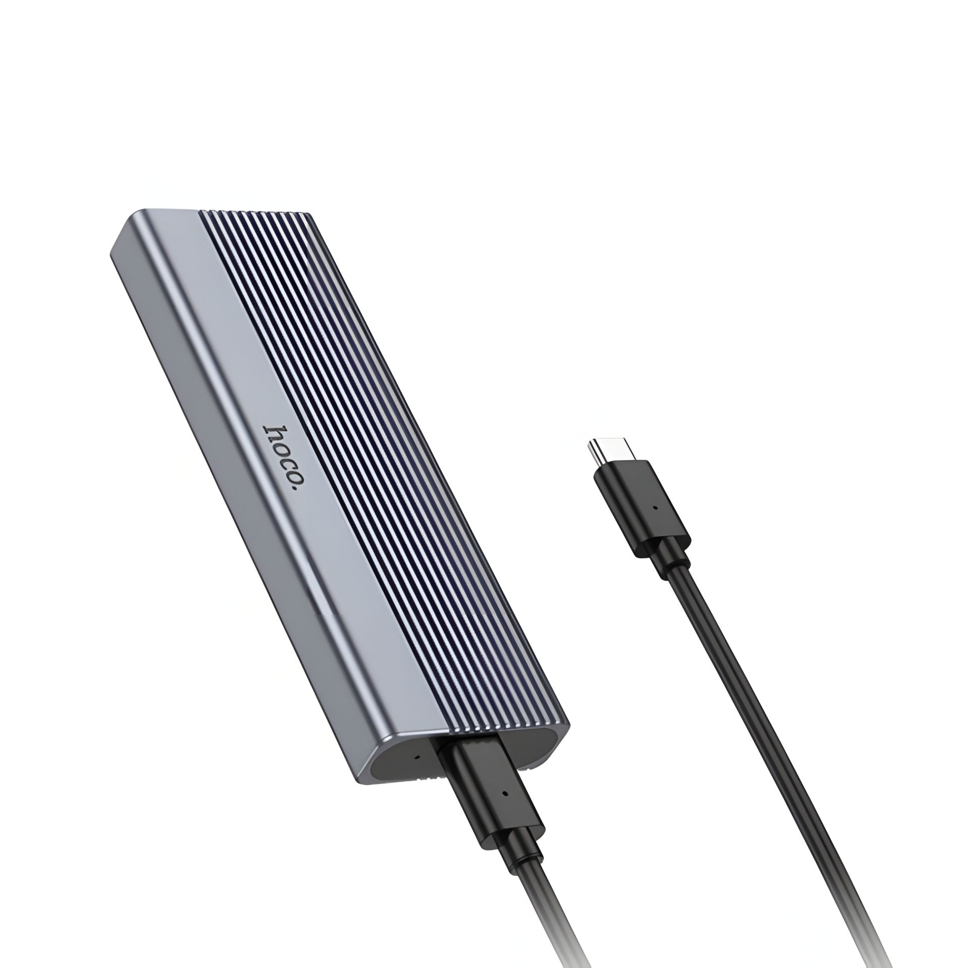 HOCO HB47A внешний карман для M.2 SSD Enclosure(USB3.2/10Gbps) серого металла HOCO HB47A внешний карман для M.2 SSD Enclosure(USB3.2/10Gbps) серого металла