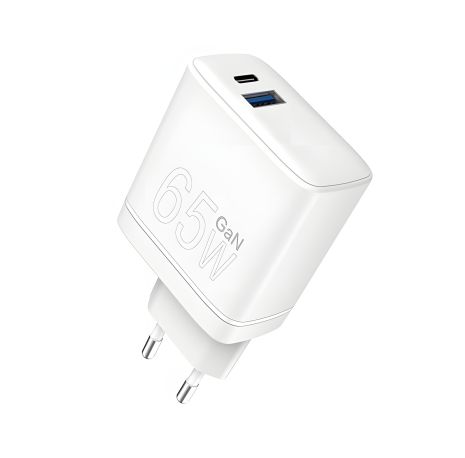 WUW-C175 GaN USB A+USB C зарядное устройство 65W white
