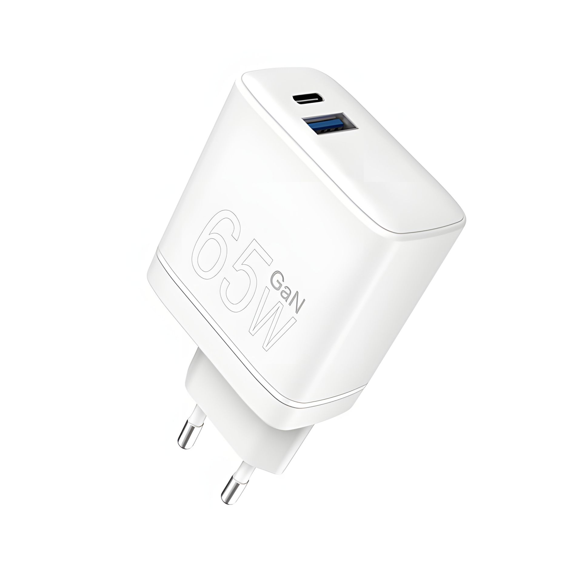 WUW-C175 GaN USB A+USB C зарядное устройство 65W white WUW-C175 GaN USB A+USB C зарядное устройство 65W white