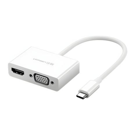UGREEN USB Type C to HDMI + VGA Converter (White)
