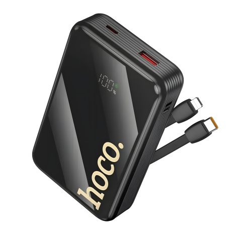Повербанк Hoco Q37A Graceful 22.5W, PD20W, with two cables, 20000mAh, Чорний Повербанк Hoco Q37A Graceful 22.5W, PD20W, with two cables, 20000mAh, Чорний