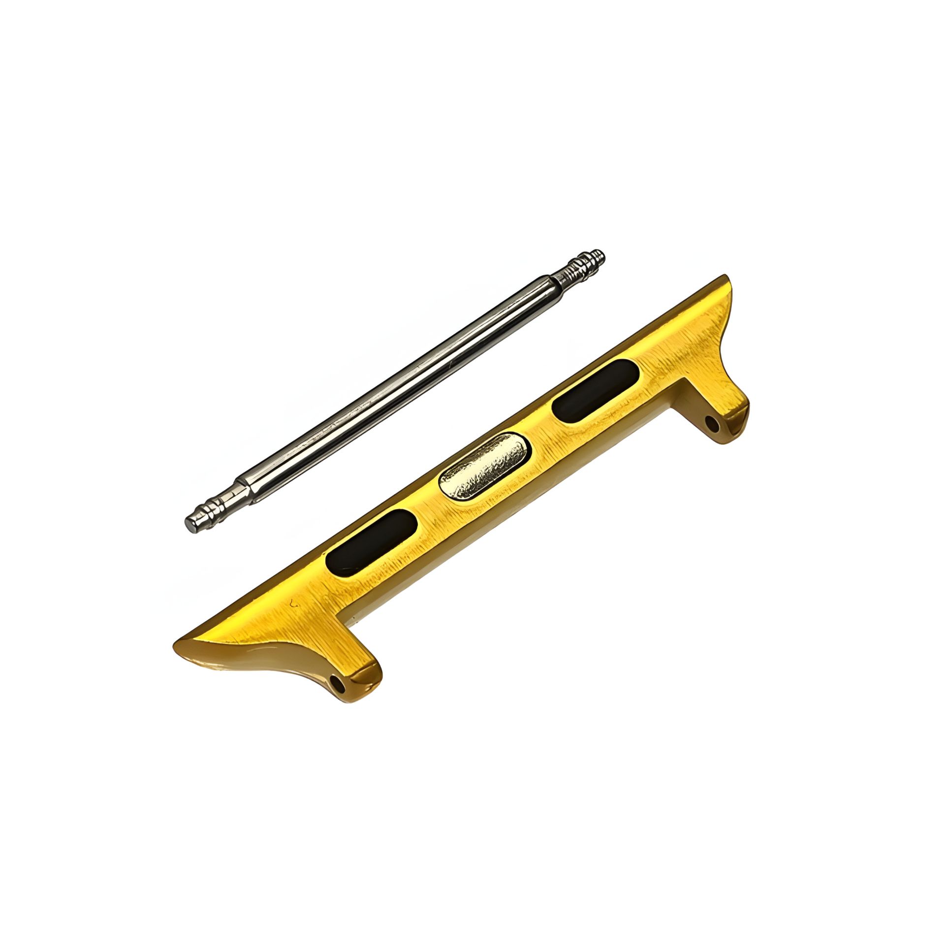 Золотистый переходник универсальный на шпильке для ремешка Apple Watch 42mm/44mm Золотистый переходник универсальный на шпильке для ремешка Apple Watch 42mm/44mm