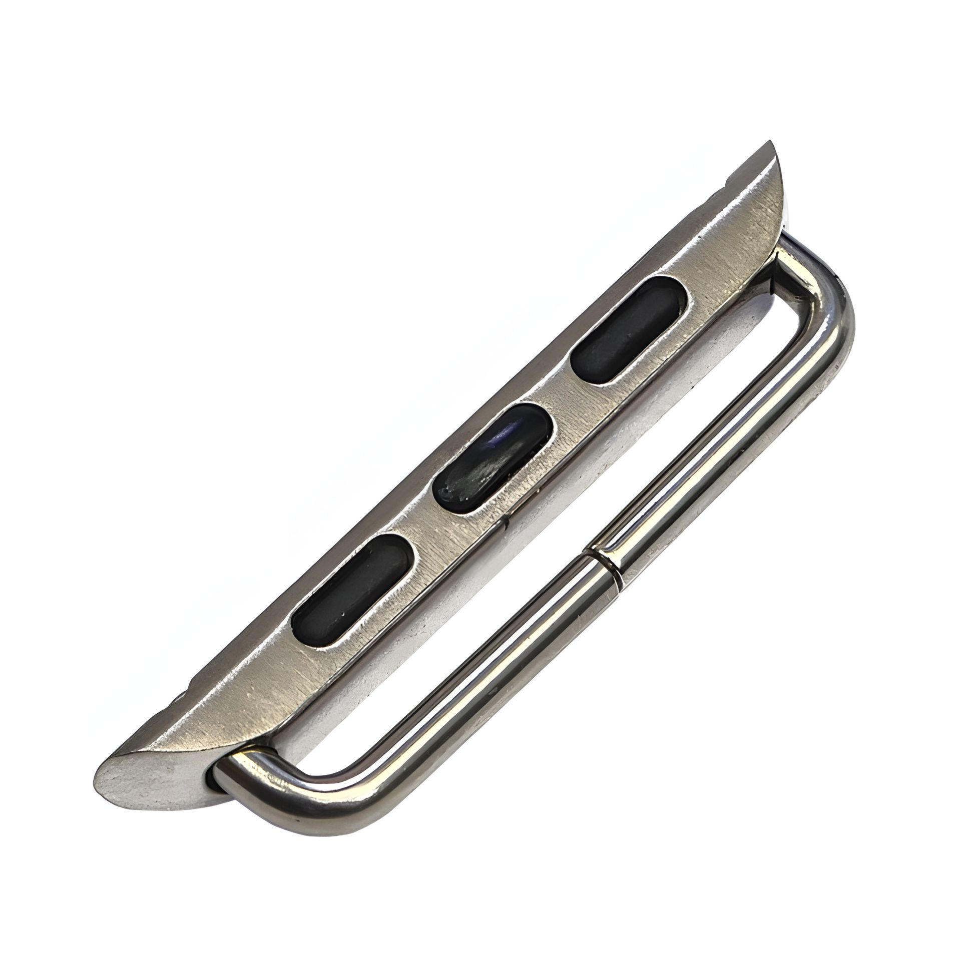 Серебристый переходник для универсального ремешка Apple Watch 42мм/44мм (на болтах) Серебристый переходник для универсального ремешка Apple Watch 42мм/44мм (на болтах)