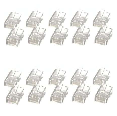 Конектор прозорий RJ45 Cat6, 20шт