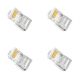 Прозрачный коннектор RJ45 Cat6 4шт