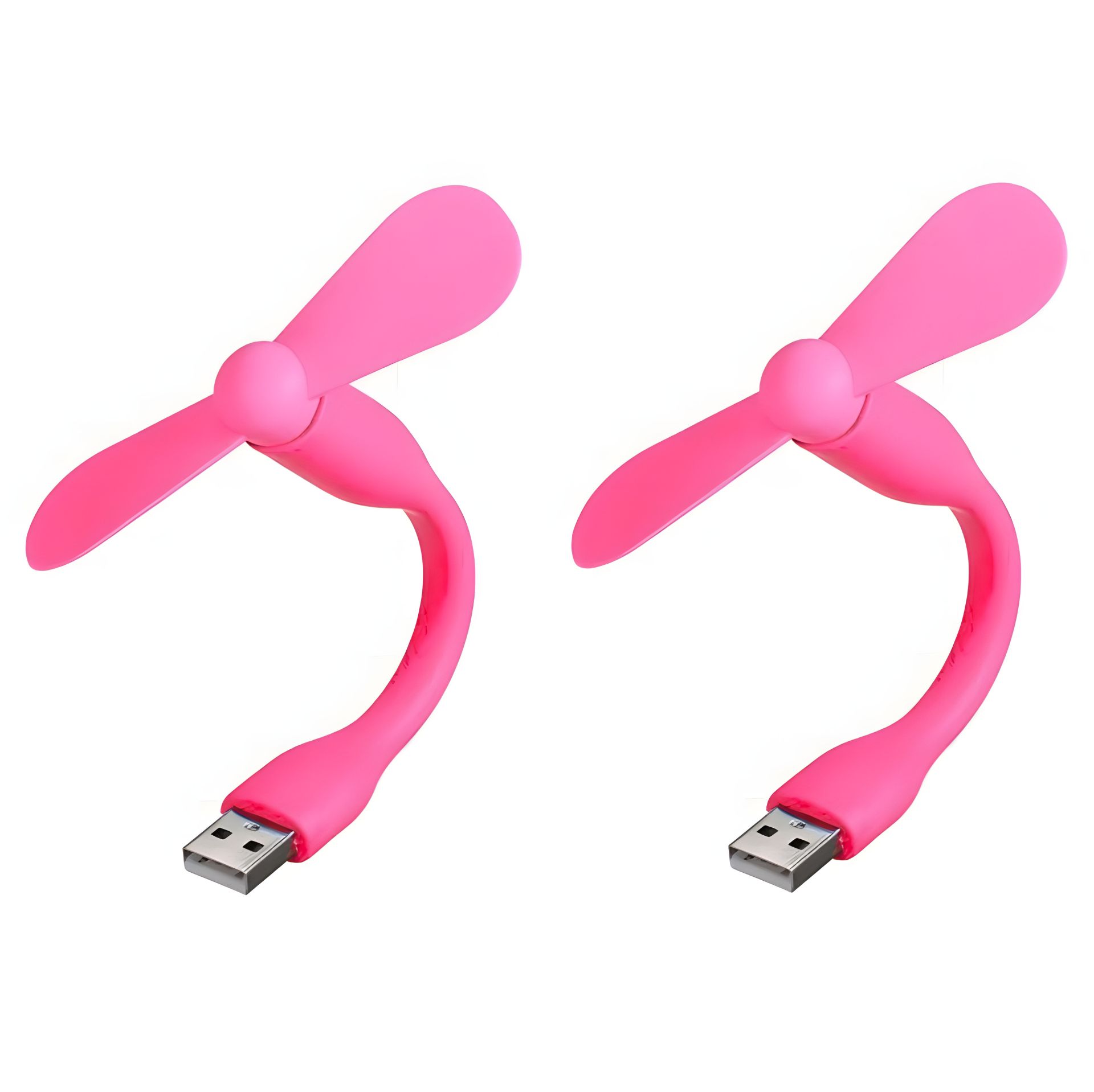 Рожевий мобільний вентилятор USB, від повербанка або ноутбука, комплект 2шт Рожевий мобільний вентилятор USB, від повербанка або ноутбука, комплект 2шт