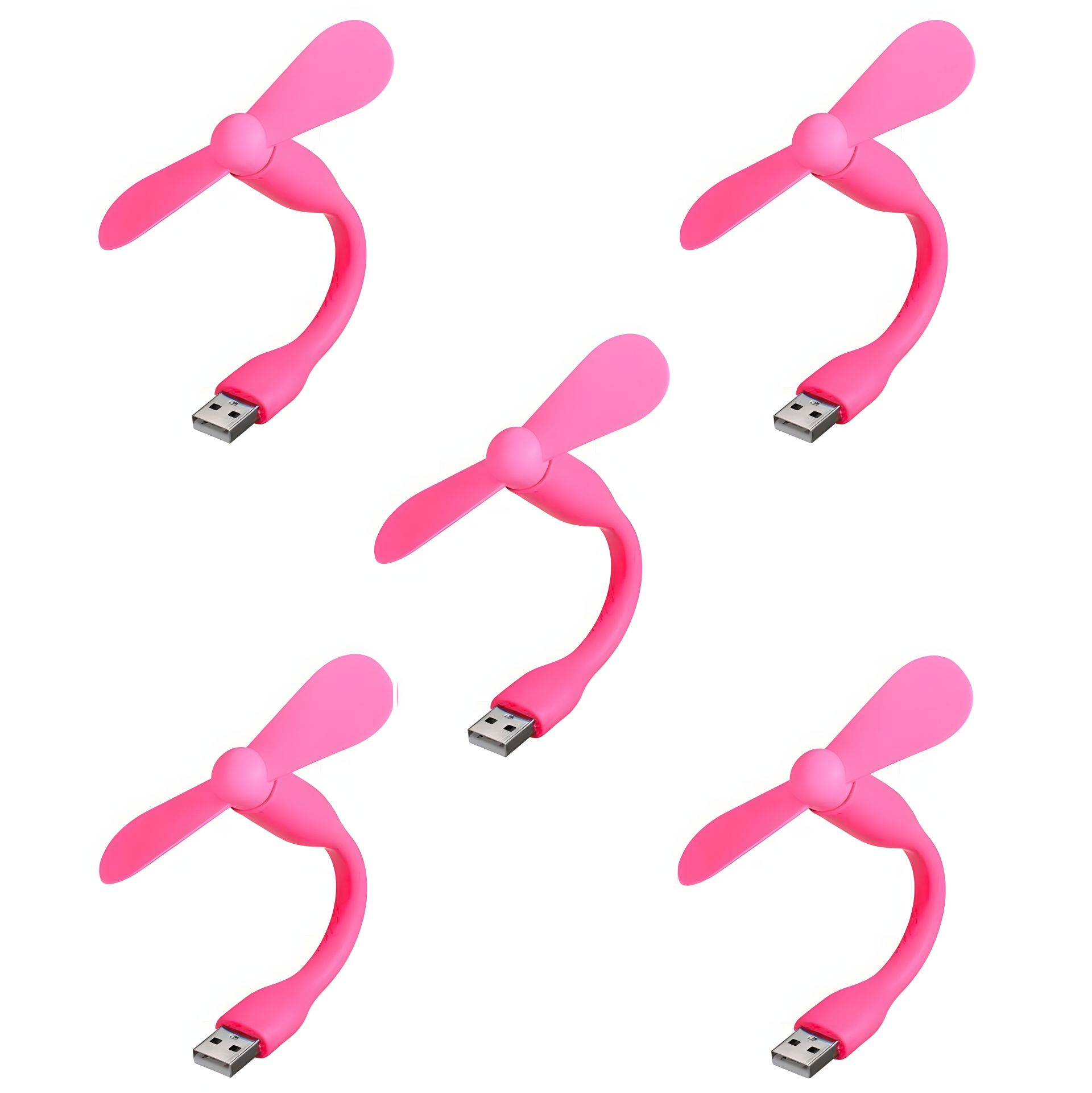 Рожевий мобільний вентилятор USB, живлення від повербанка, ноутбука, комплект 5 шт. Рожевий мобільний вентилятор USB, живлення від повербанка, ноутбука, комплект 5 шт.