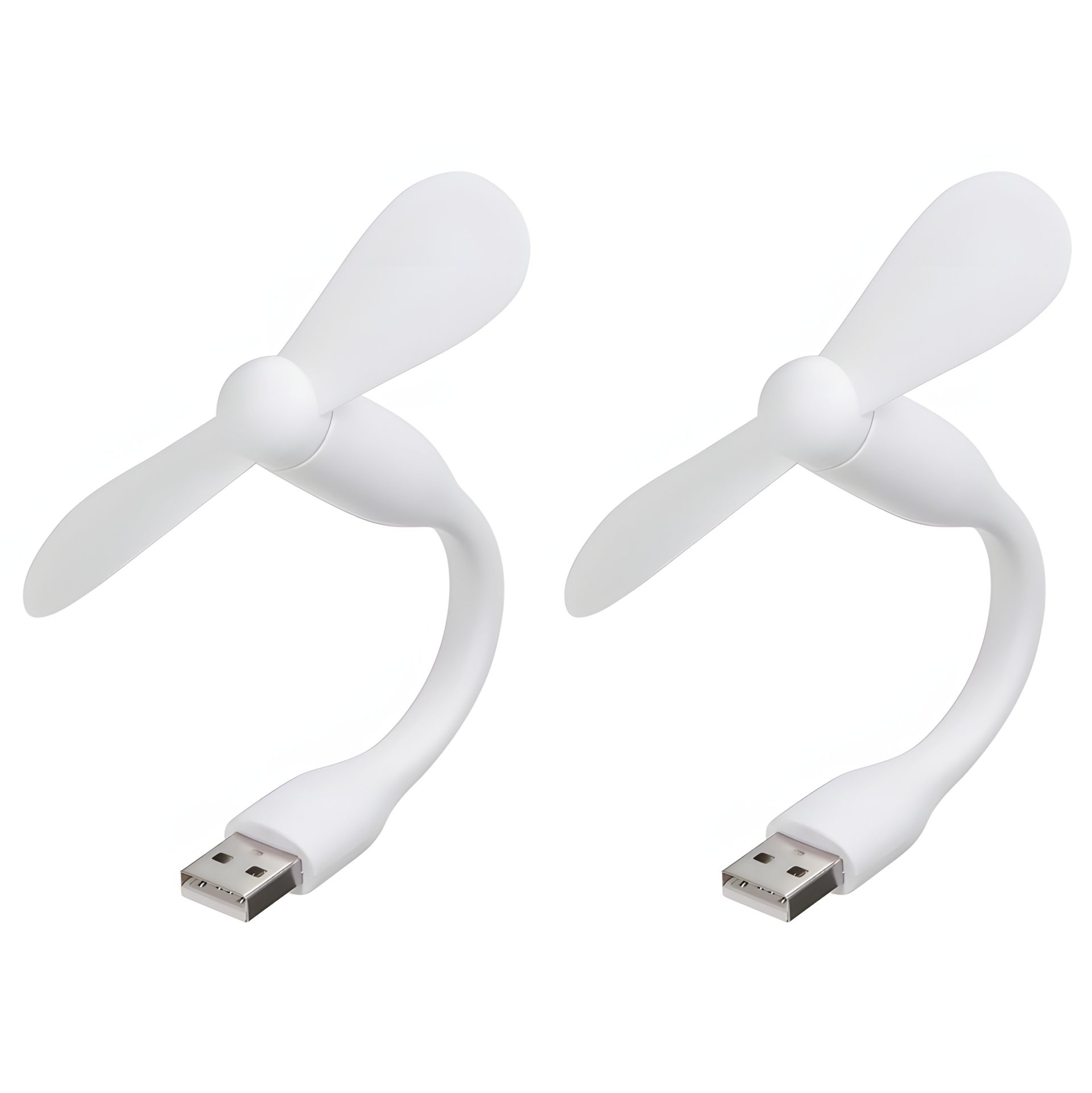 Білий USB вентилятор, для повербанку або ноутбука, комплект 2шт Білий USB вентилятор, для повербанку або ноутбука, комплект 2шт