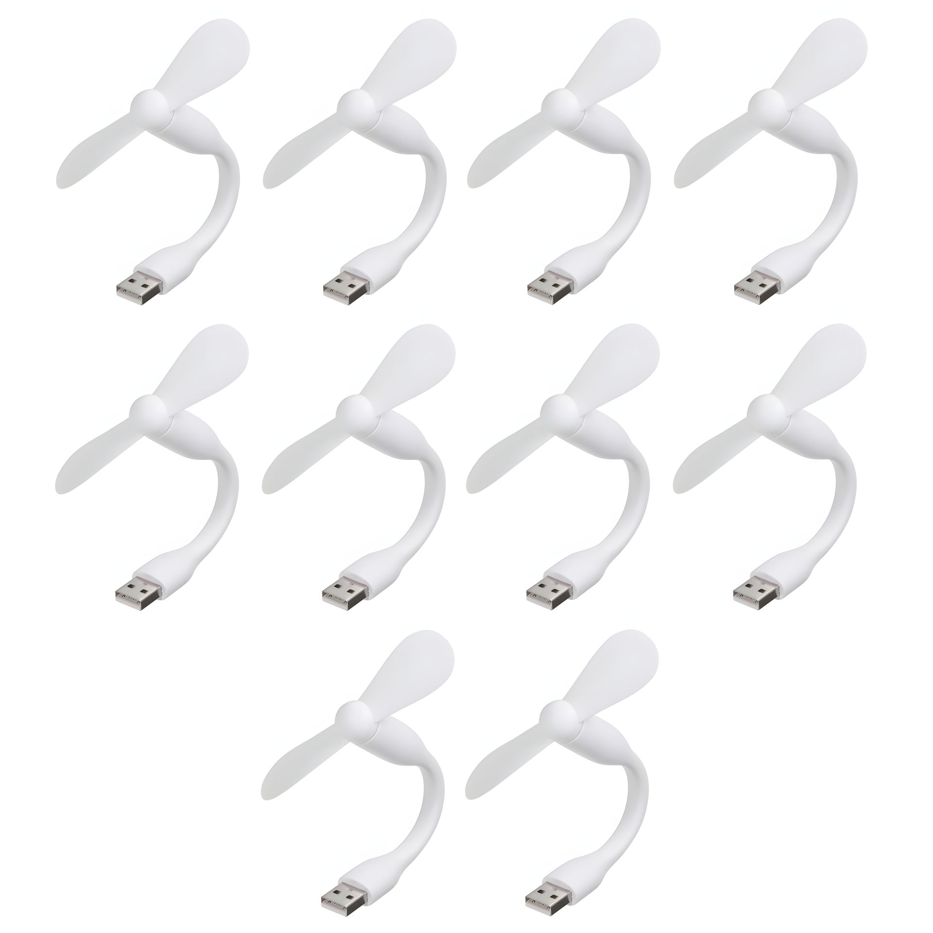 Мобільний USB вентилятор білий, для повербанку, ноутбука, комплект 10 шт Мобільний USB вентилятор білий, для повербанку, ноутбука, комплект 10 шт