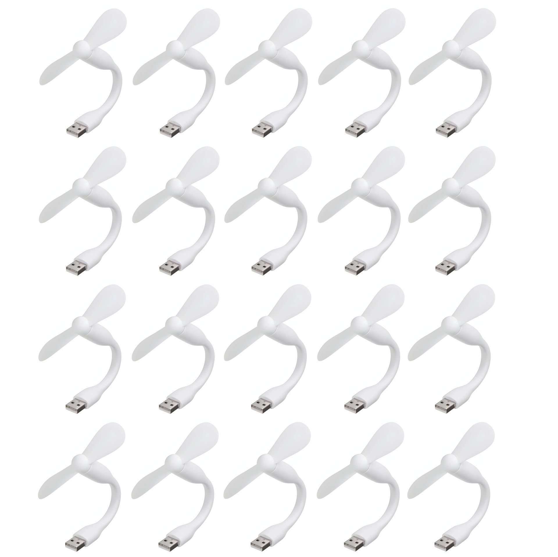 Мобільний вентилятор USB білий комплект 100шт для повербанку, ноутбука Мобільний вентилятор USB білий комплект 100шт для повербанку, ноутбука