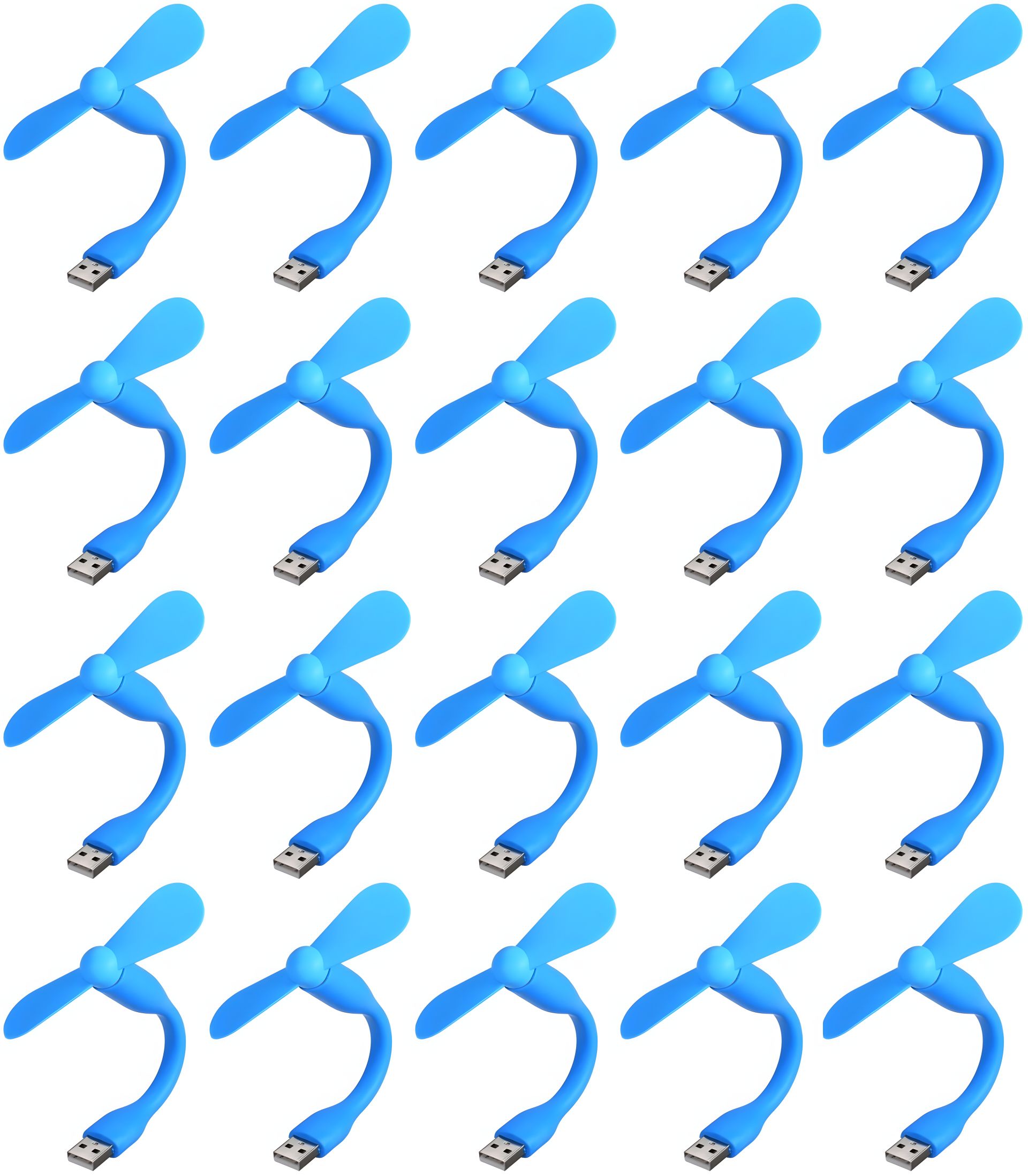 Мобільний вентилятор USB синього кольору, для повербанка та ноутбука, комплект 100шт Мобільний вентилятор USB синього кольору, для повербанка та ноутбука, комплект 100шт