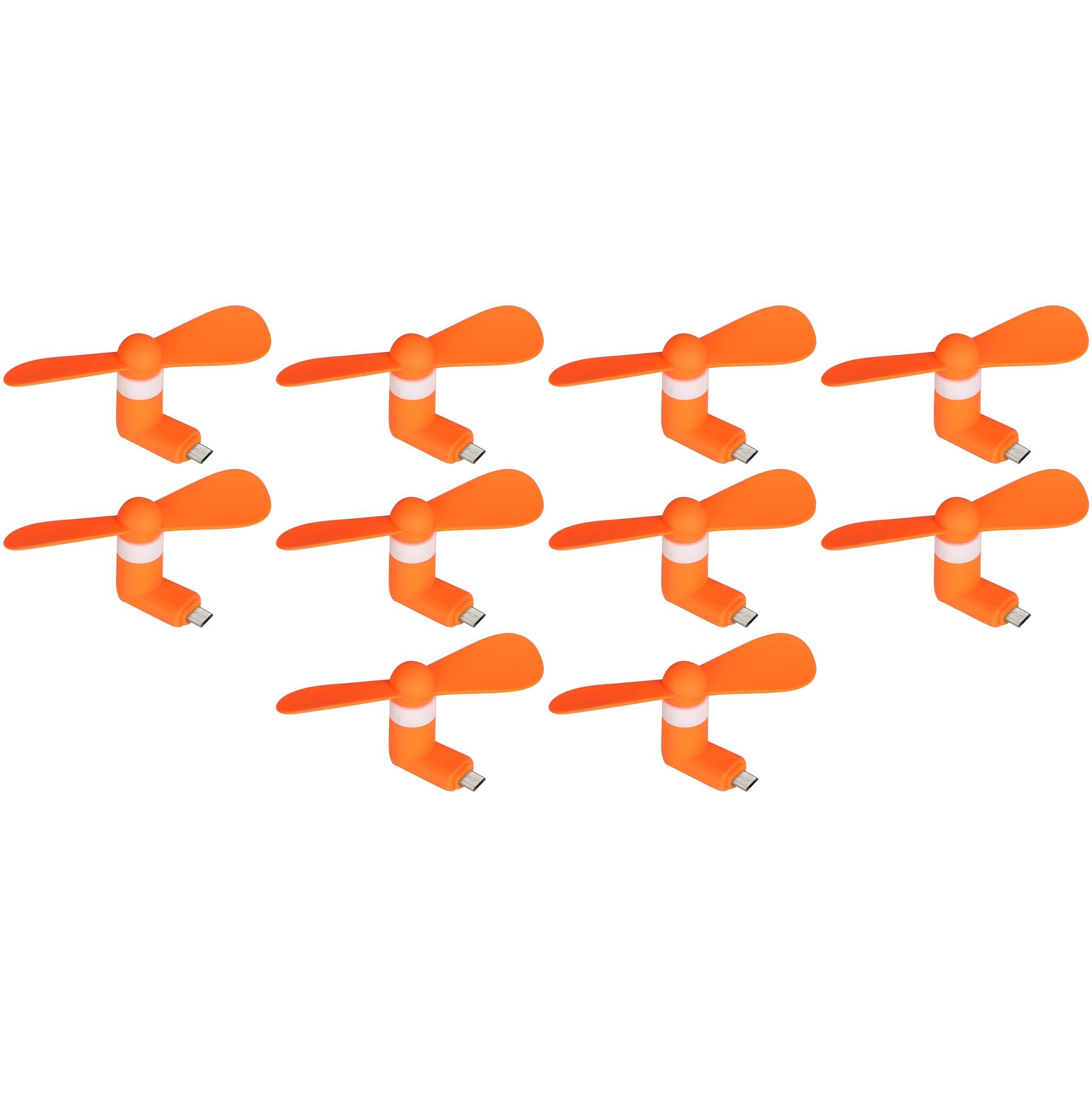 Помаранчевий мобільний вентилятор MicroUSB, для телефону, повербанка, ноутбука, 10шт Помаранчевий мобільний вентилятор MicroUSB, для телефону, повербанка, ноутбука, 10шт