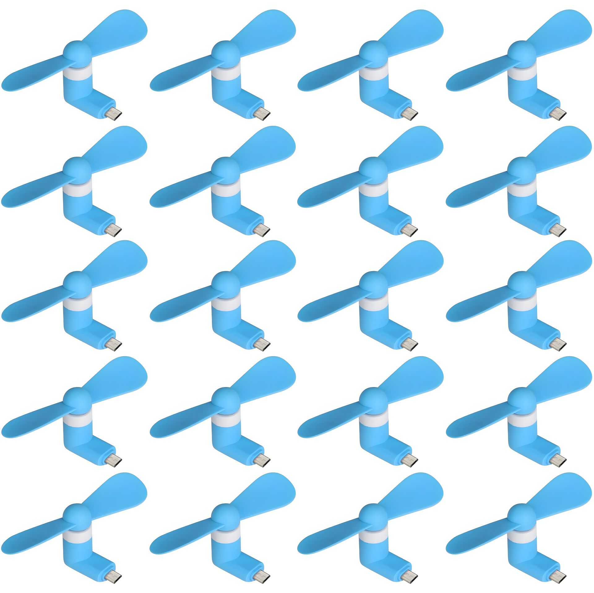 MicroUSB мобильный вентилятор синий, для ноутбука, повербанка, телефона, комплект 20шт MicroUSB мобильный вентилятор синий, для ноутбука, повербанка, телефона, комплект 20шт