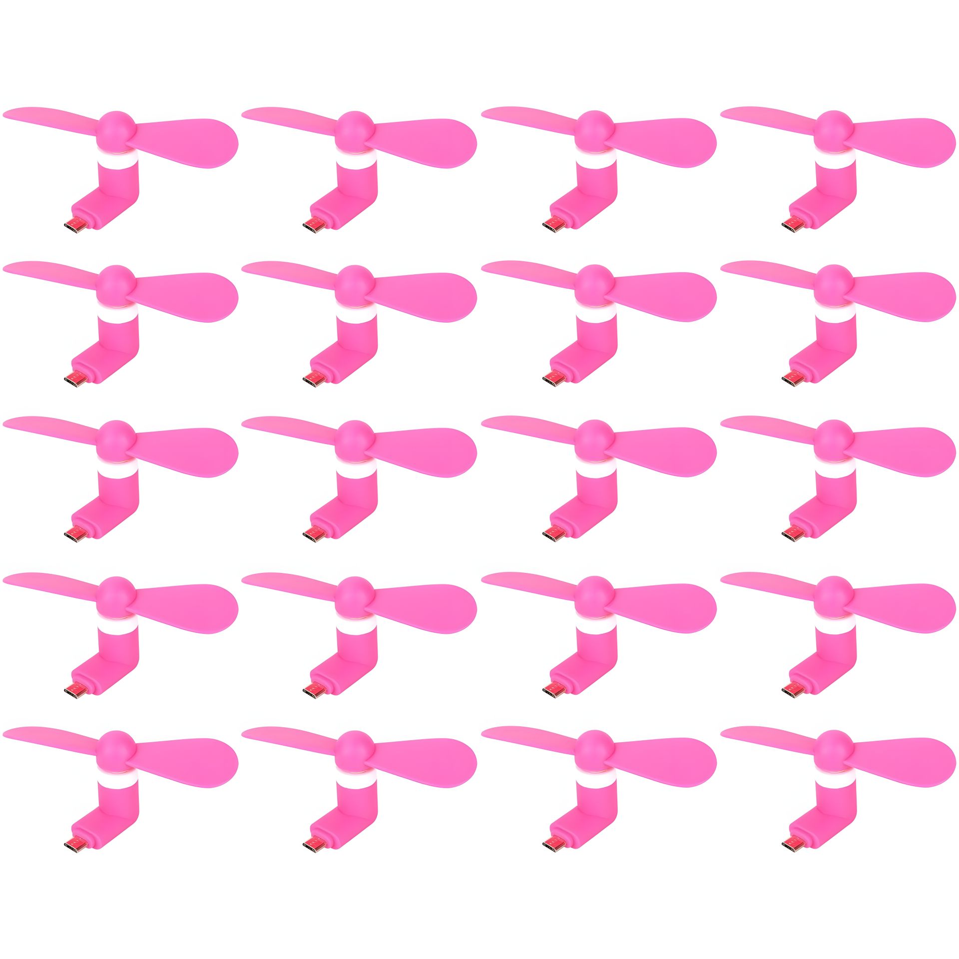 Мобільний вентилятор MicroUSB рожевий для телефону, повербанку, ноутбука, комплект 50шт Мобільний вентилятор MicroUSB рожевий для телефону, повербанку, ноутбука, комплект 50шт