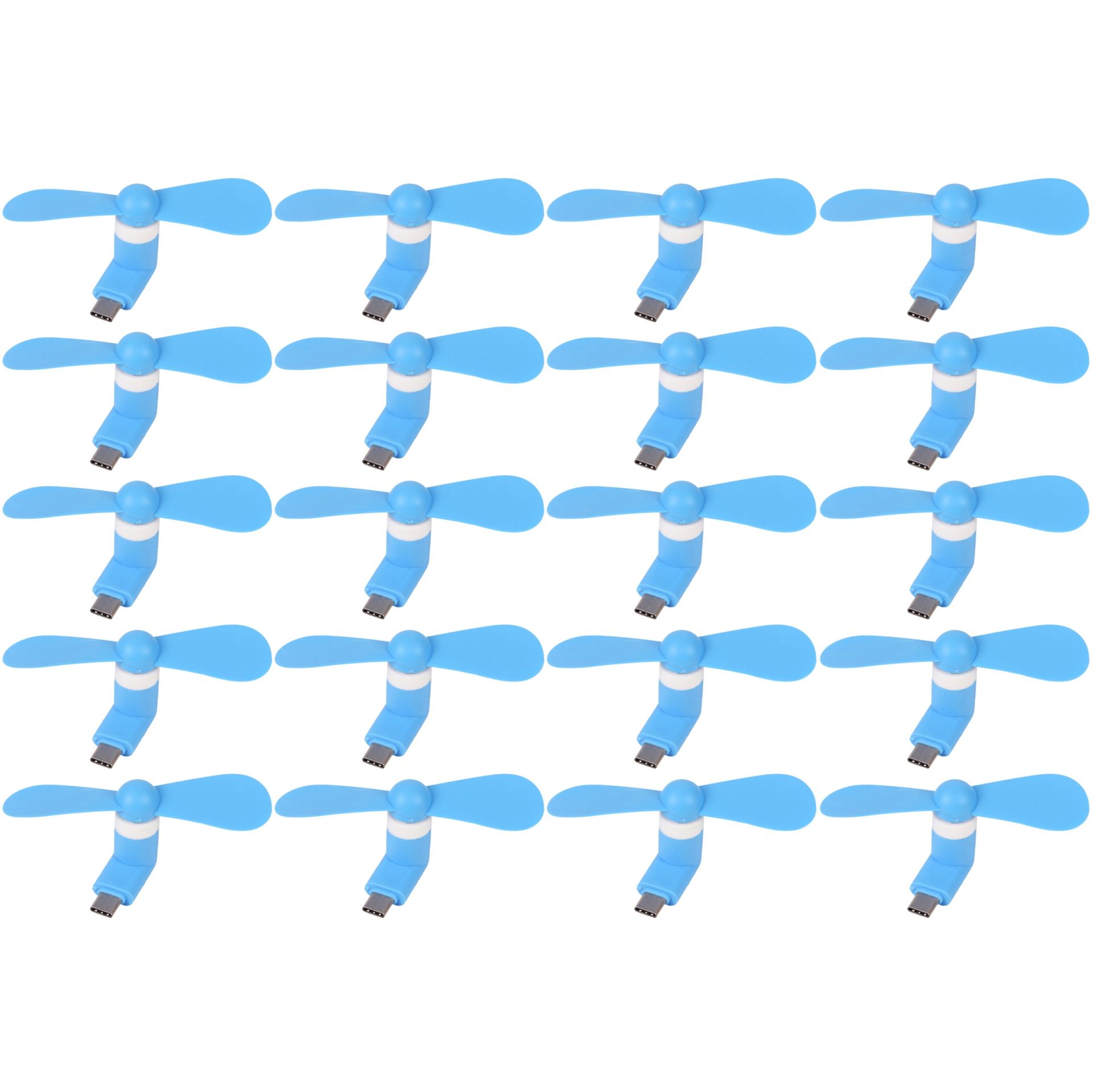 Мобильный вентилятор Type-C синий, от телефона, повербанка, ноутбука, комплект 100шт Мобильный вентилятор Type-C синий, от телефона, повербанка, ноутбука, комплект 100шт