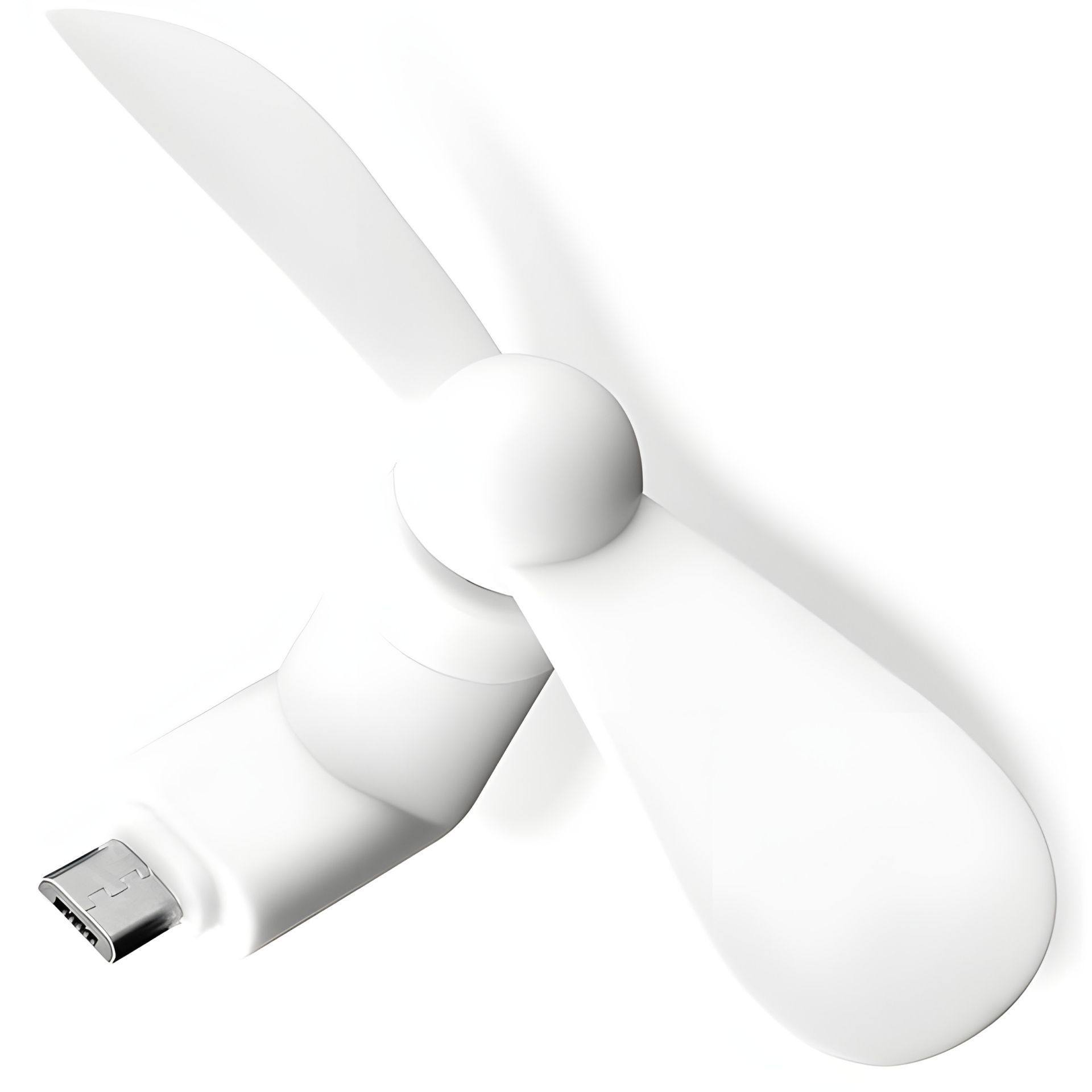 Белый мобильный вентилятор MicroUSB для телефона, повербанка, ноутбука Белый мобильный вентилятор MicroUSB для телефона, повербанка, ноутбука