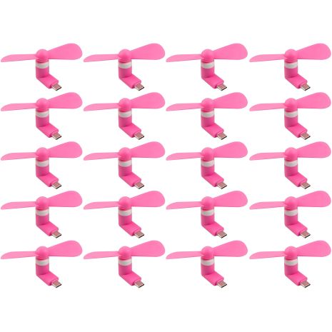 Набор из 50 розовых вентиляторов с Type-C для телефона и ноутбука Набор из 50 розовых вентиляторов с Type-C для телефона и ноутбука