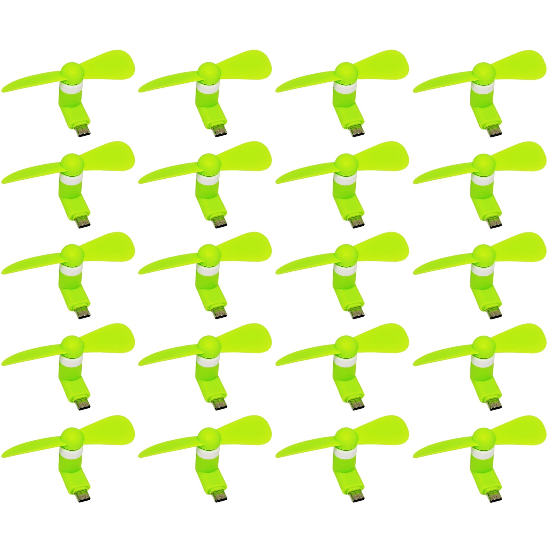 Мобільний вентилятор Type-C зелений, від телефону, повербанка, ноутбука, комплект 50шт Мобільний вентилятор Type-C зелений, від телефону, повербанка, ноутбука, комплект 50шт