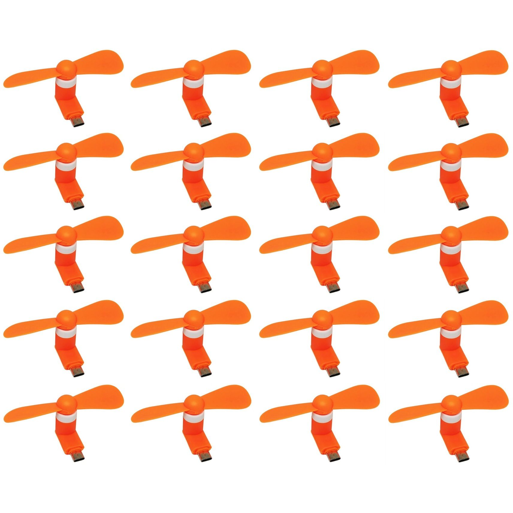 Мобильный вентилятор Type-C оранжевый, от телефона, повербанка, ноутбука, комплект 20шт Мобильный вентилятор Type-C оранжевый, от телефона, повербанка, ноутбука, комплект 20шт