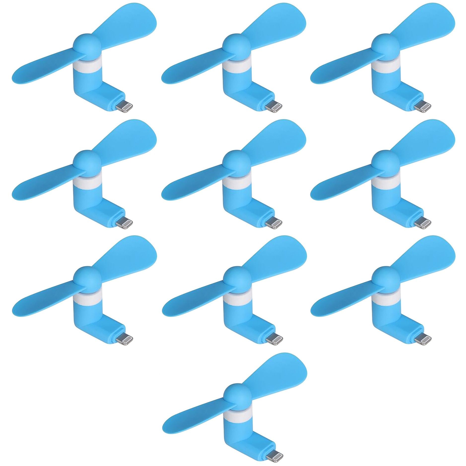 Мобильный вентилятор Lightning синий, комплект 10шт Мобильный вентилятор Lightning синий, комплект 10шт