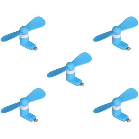 Мобильный вентилятор Lightning синий, комплект 5шт Мобильный вентилятор Lightning синий, комплект 5шт