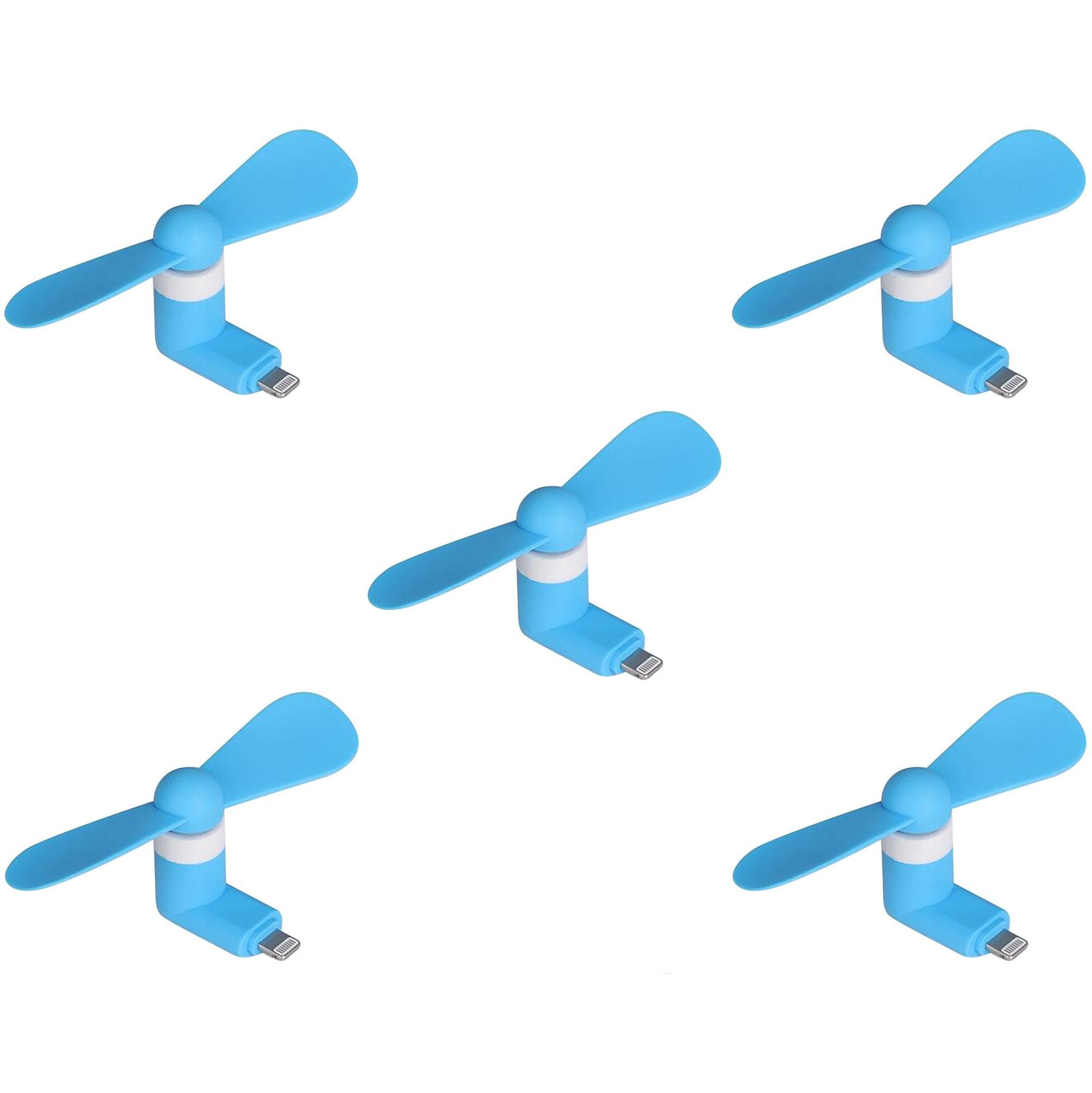 Мобильный вентилятор Lightning синий, комплект 5шт Мобильный вентилятор Lightning синий, комплект 5шт