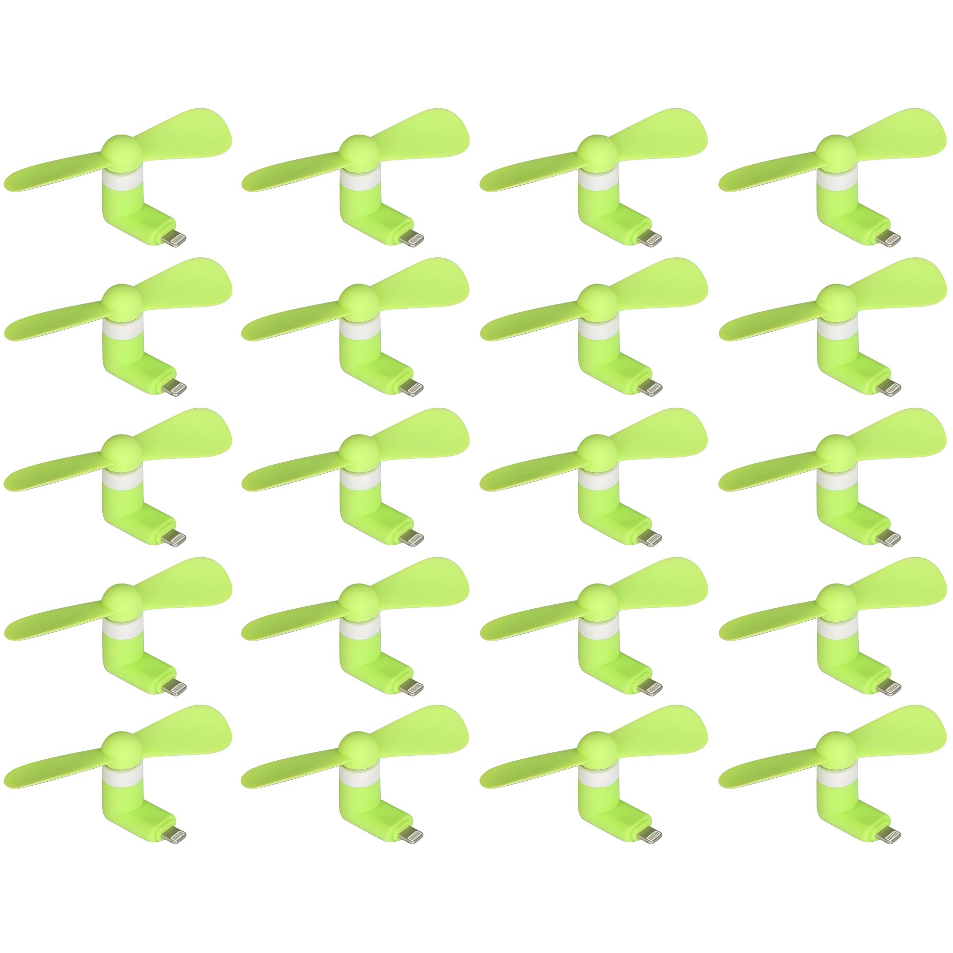 Зелений мобільний вентилятор Lightning, комплект 50шт Зелений мобільний вентилятор Lightning, комплект 50шт