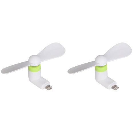 Мобильный вентилятор Lightning бело-зеленый, комплект 2шт