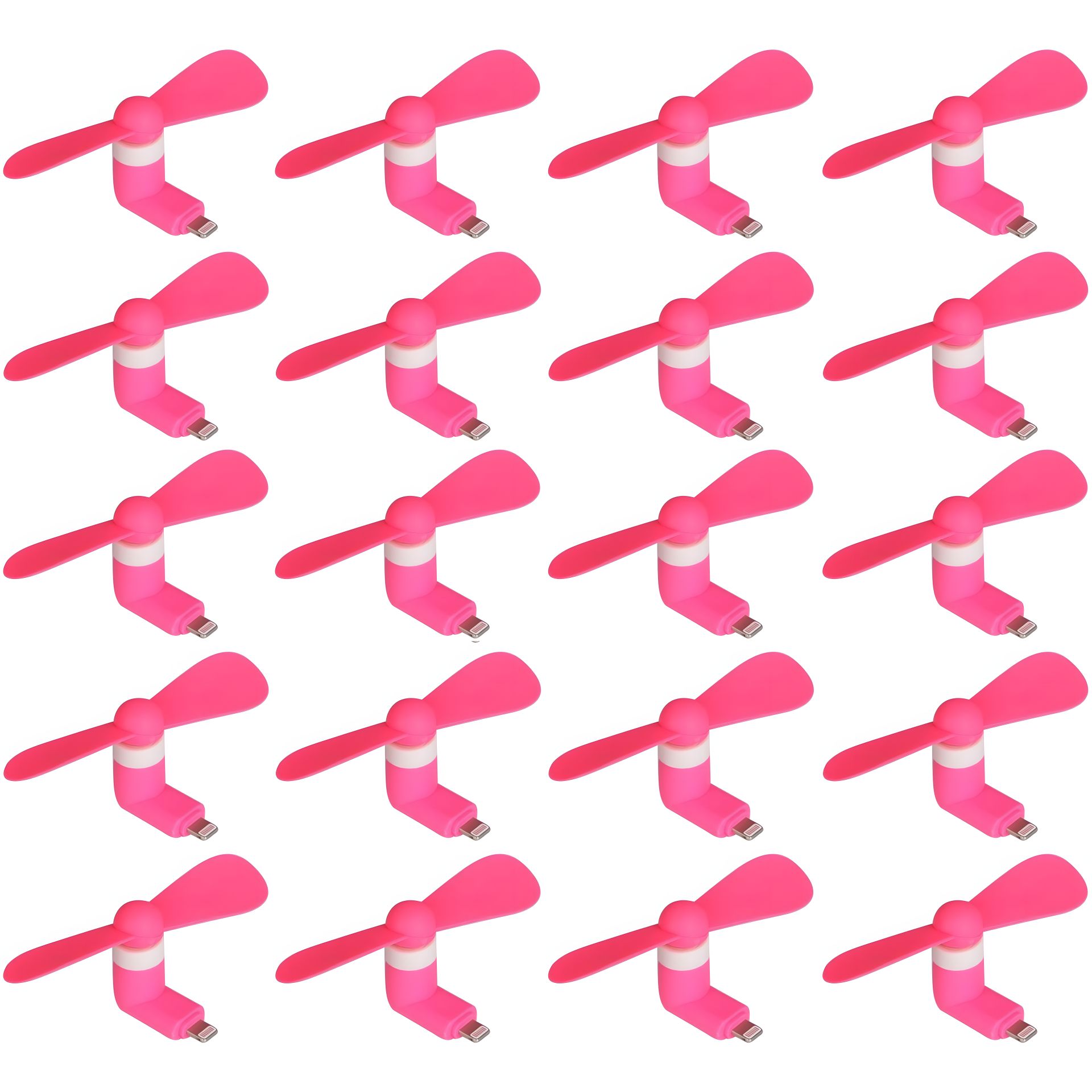 Мобільний вентилятор Lightning рожевий, набір 100 шт Мобільний вентилятор Lightning рожевий, набір 100 шт