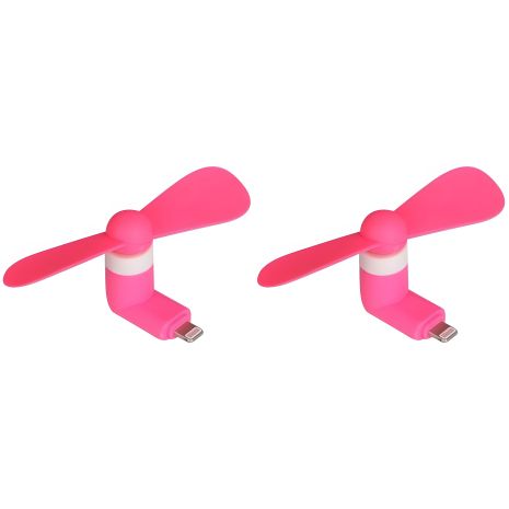 Комплект из 2шт розовых мобильных вентиляторов Lightning Комплект из 2шт розовых мобильных вентиляторов Lightning